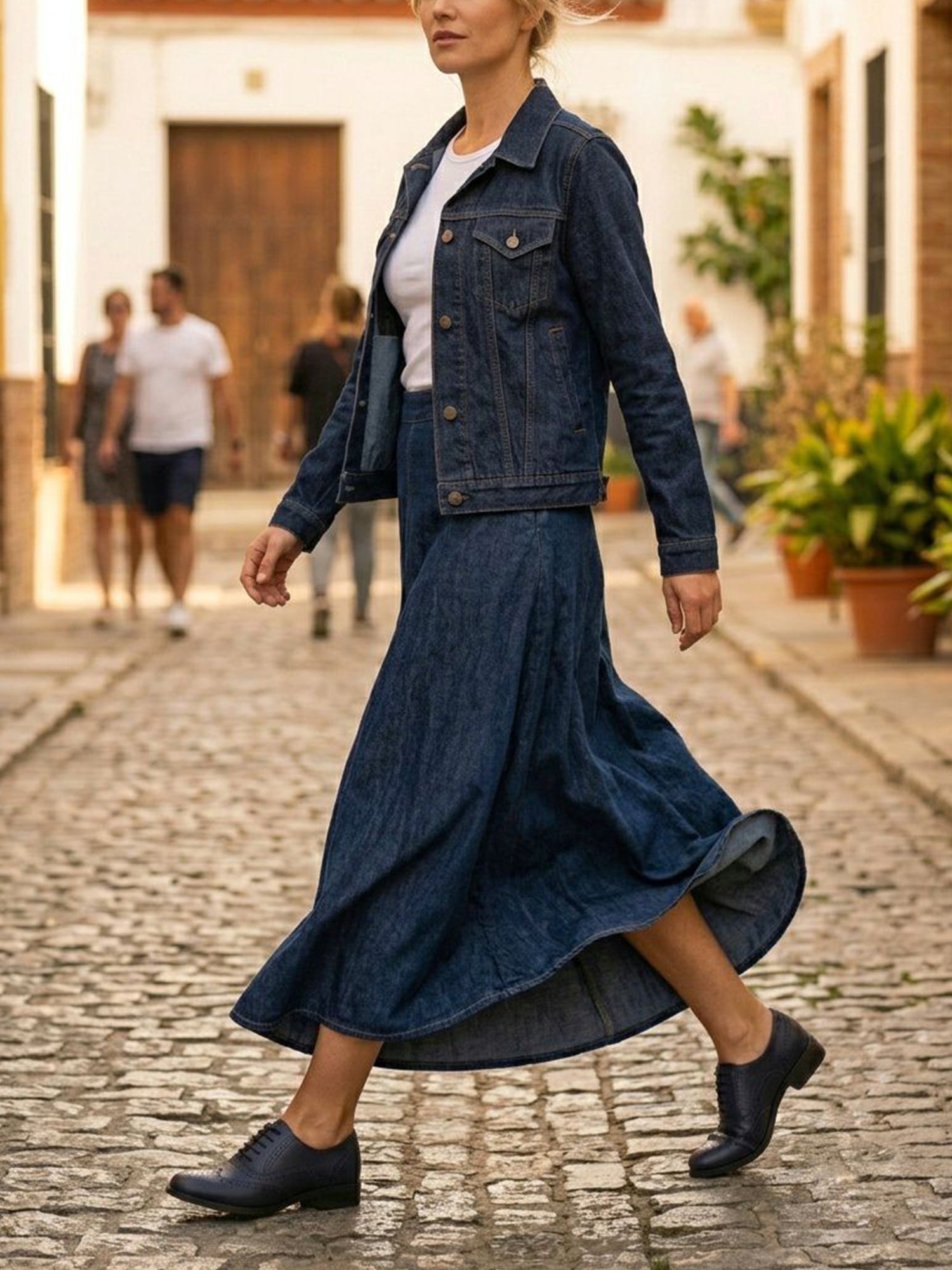 Recycelte Denim-Jacke