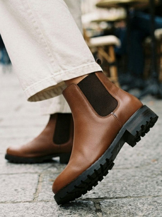 Luxe Chelsea-Stiefel mit tiefem Profil