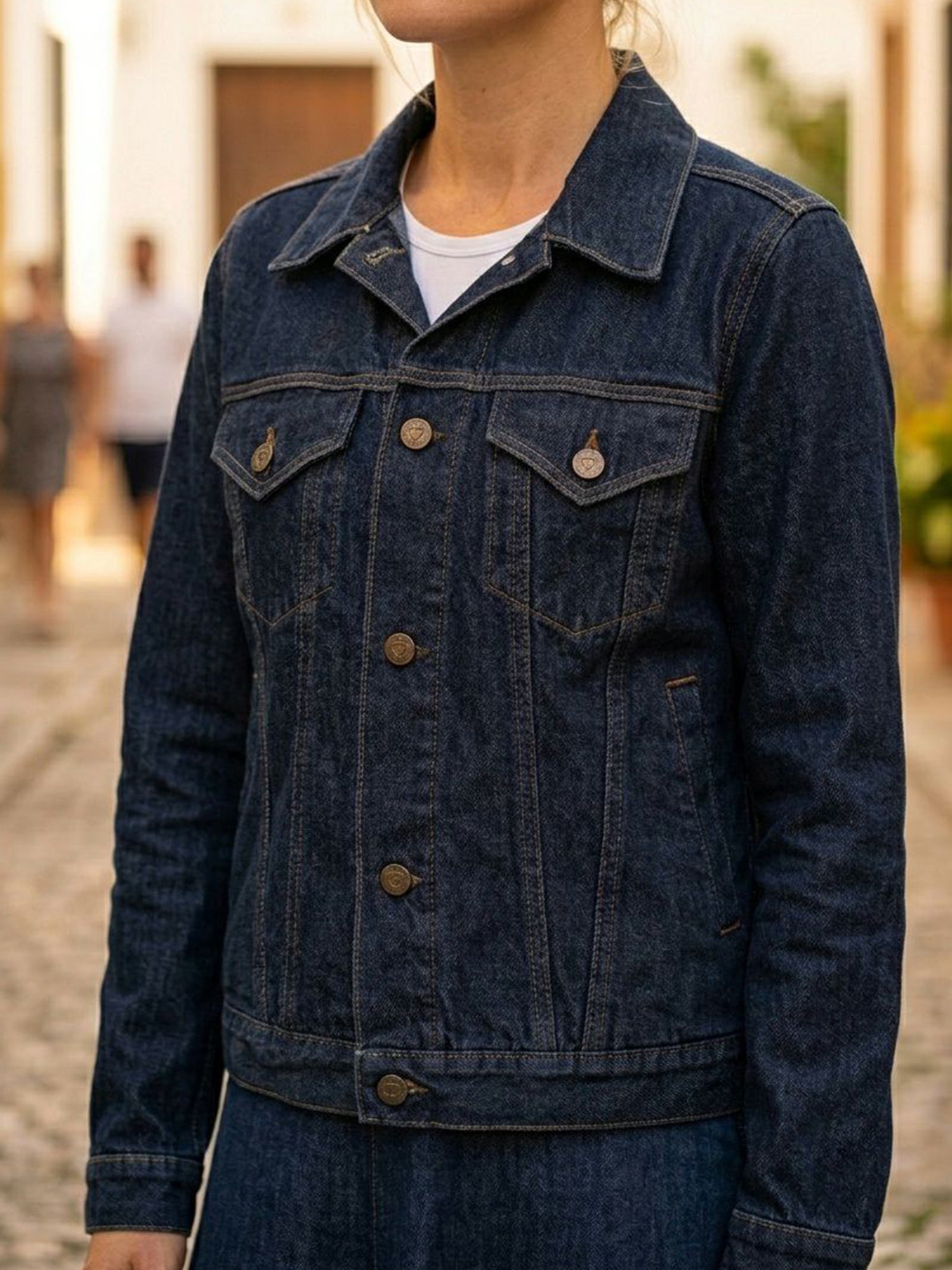 Recycelte Denim-Jacke