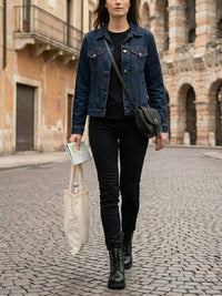 Recycelte Denim-Jacke