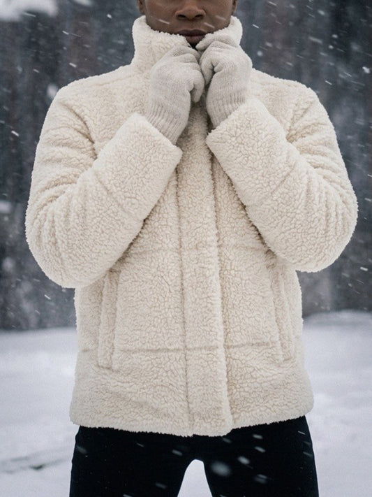 Recycelte Teddy-Pufferjacke
