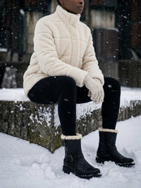 Recycelte Teddy-Pufferjacke