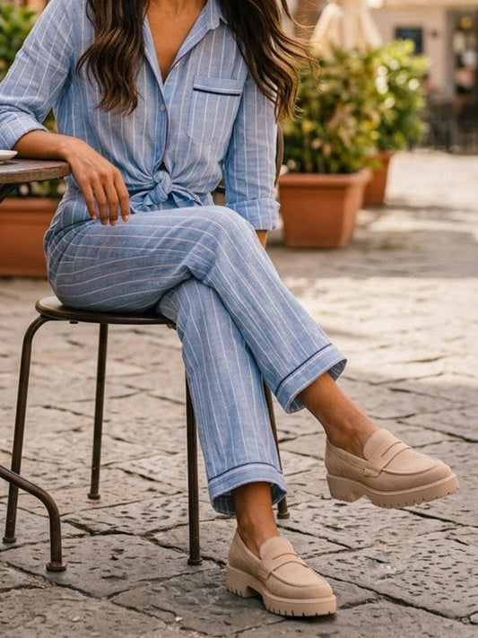 Track Sole Vegan Wildleder Loafers