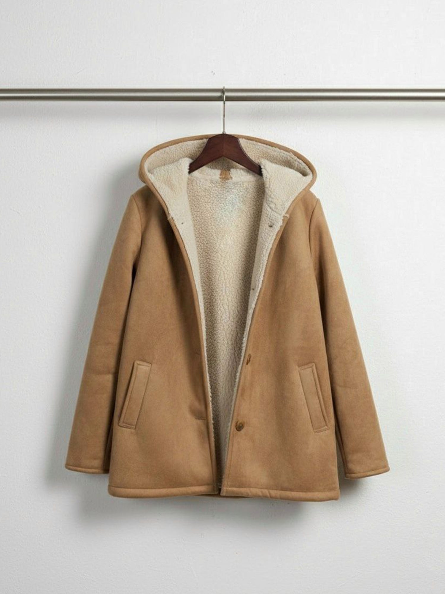 Recycelter Veganer Shearling-Mantel