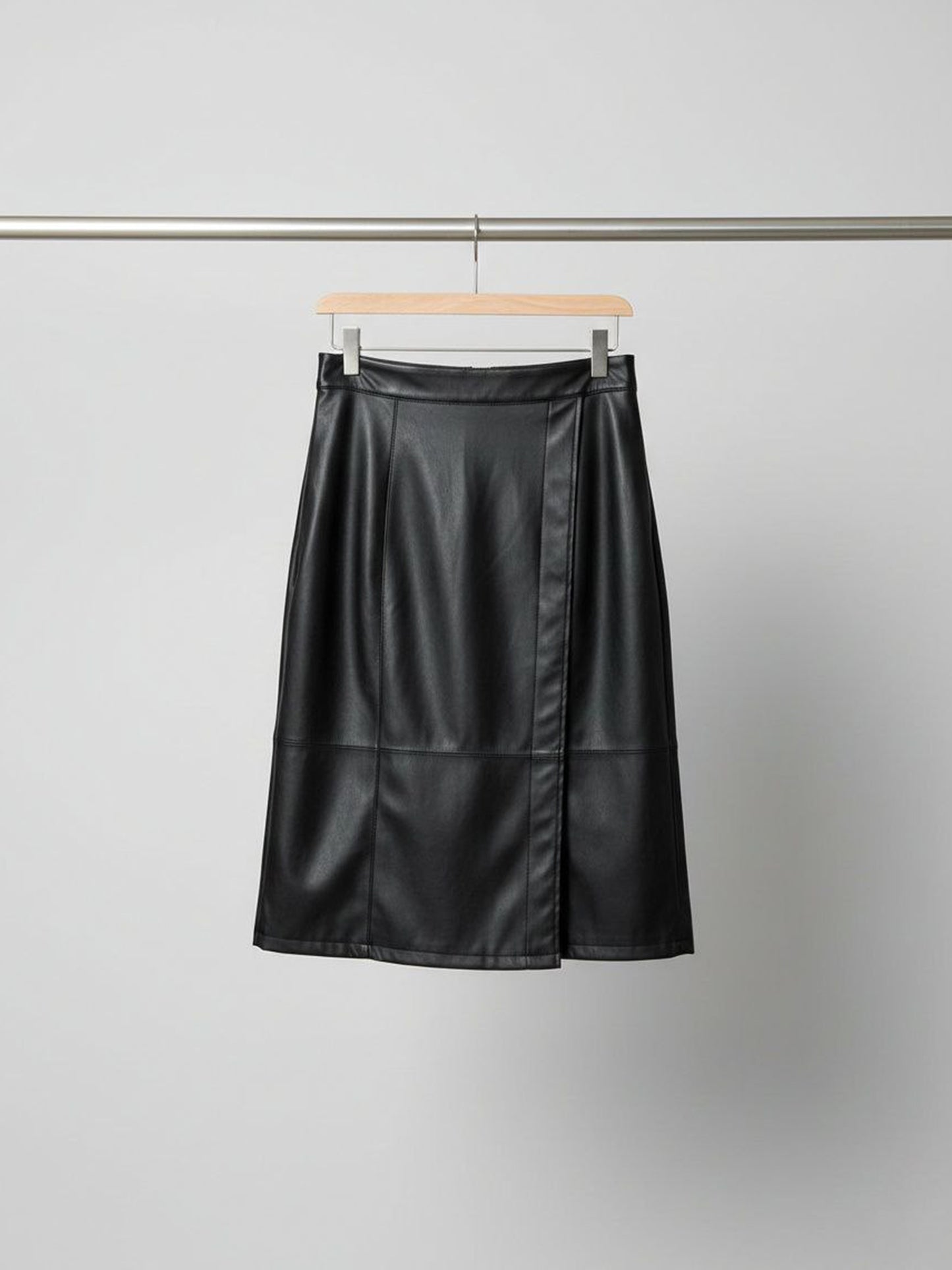 Veganer Leder-Wickel-Sarong-Rock
