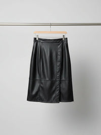 Veganer Leder-Wickel-Sarong-Rock