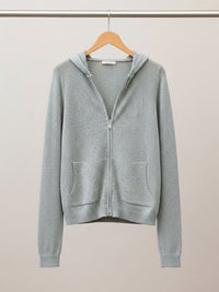 Recycelter Strick-Hoodie