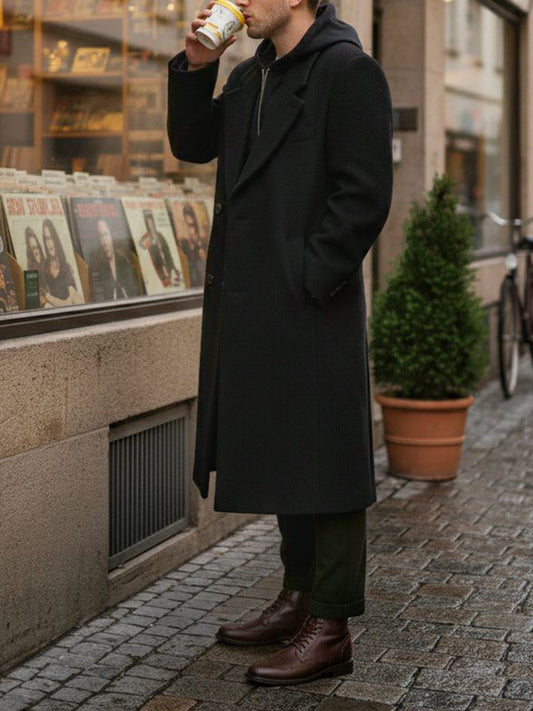 Strukturierter Mantel aus veganer Wolle | Vegane Mäntel und Jacken