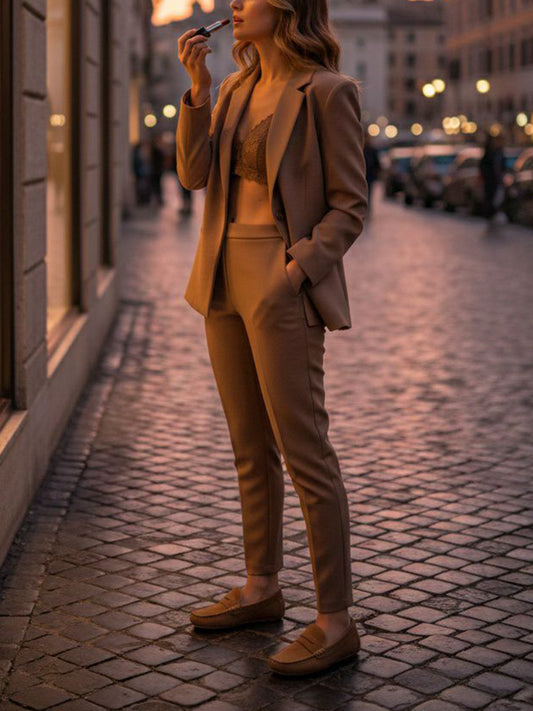 Vegane Wildleder-Loafer | Vegane Slipper