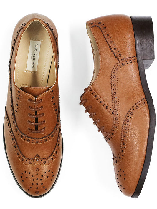 Weit geschnittene Oxford Brogues | Vegane Schuhe