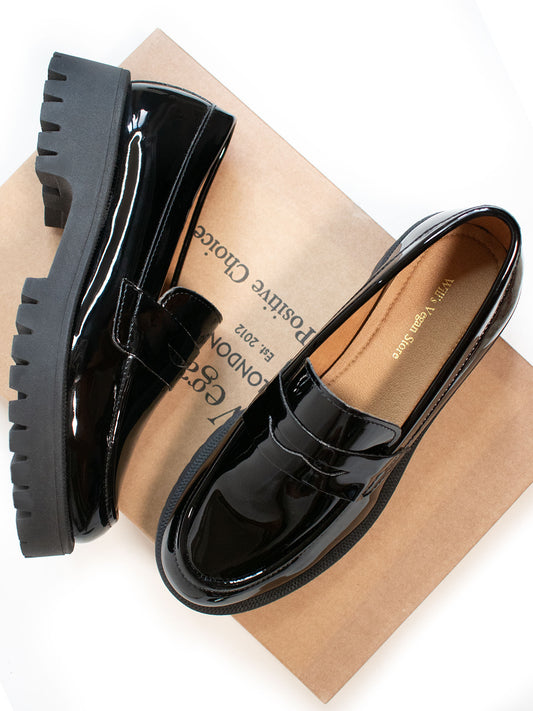 Gleissohle Penny Loafers | Vegane Damenschuh