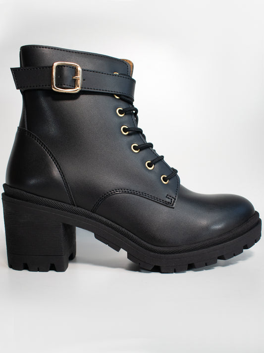 Schnürstiefel mit Gleissohle | Vegane Stiefel