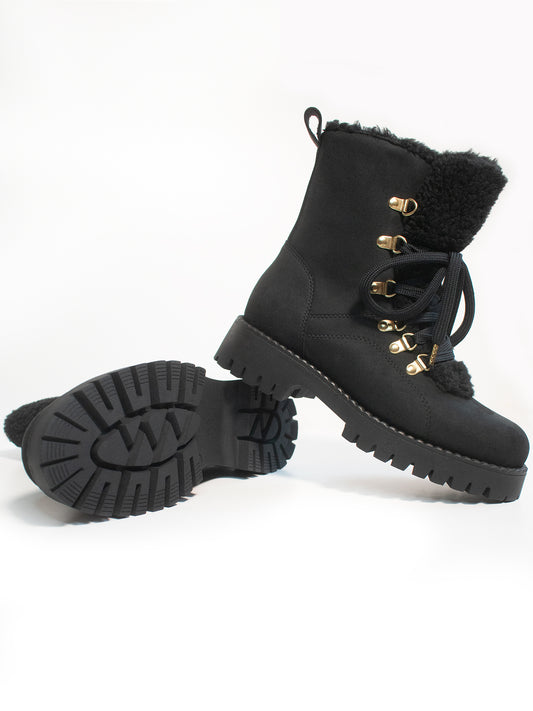 Recycelte vegane Shearling-Stiefel | Vegane Stiefel