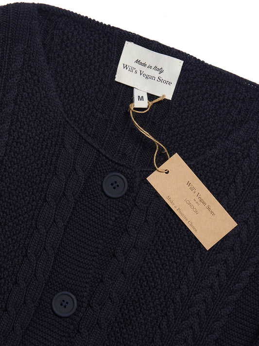 Strickjacke mit Knopfleiste | Vegane Strickwaren