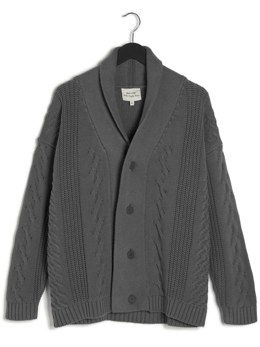 Grobe Strickjacke mit Knopfleiste | Vegane Strickwaren