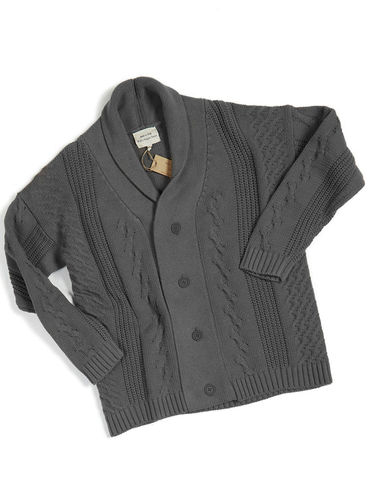 Grobe Strickjacke mit Knopfleiste | Vegane Strickwaren