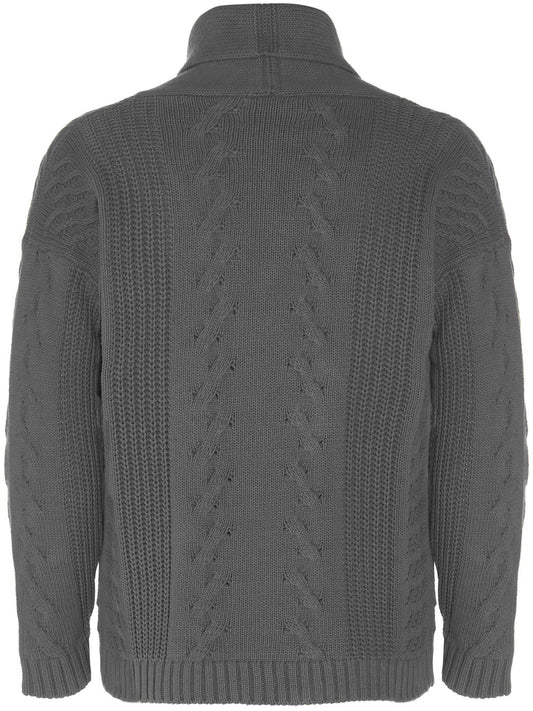 Grobe Strickjacke mit Knopfleiste | Vegane Strickwaren