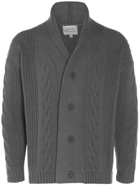 Grobe Strickjacke mit Knopfleiste