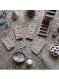 The Little Coach House Zahlen Zähl Blöcke Montessori Lernressource