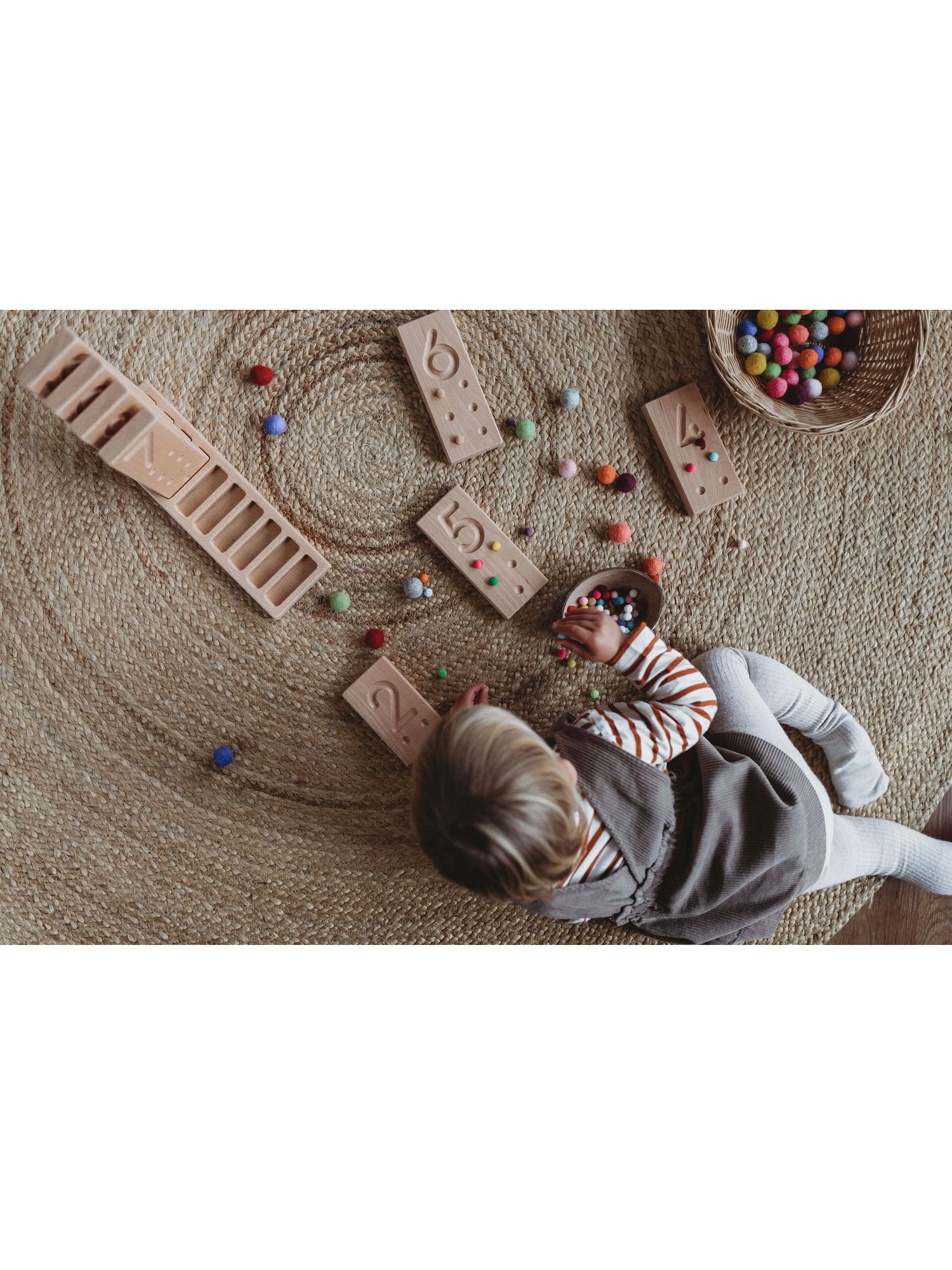 The Little Coach House Zahlen Zähl Blöcke Montessori Lernressource