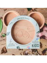 The Wood Life Project Umweltfreundlicher Holzbären Teller Kinder Teller