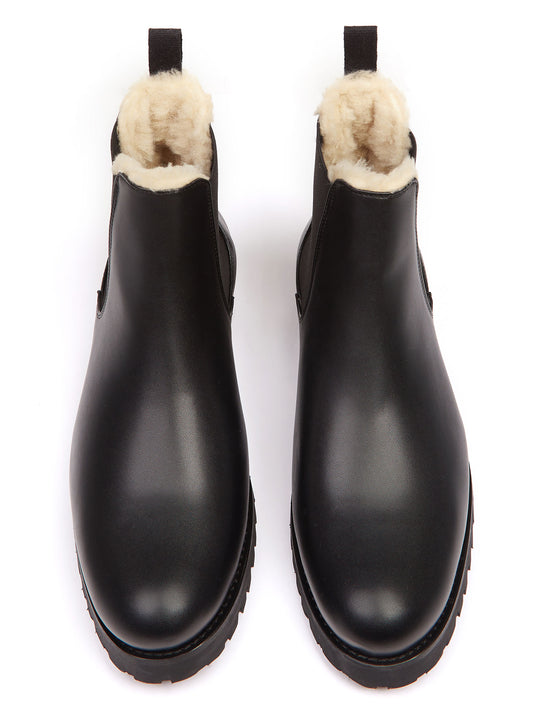 Luxe isolierte Chelsea-Stiefel mit tiefem Profil | Vegane Winterstiefel