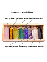 Crystolver 8 Stück Heilkristall Wand Mit Holzbox