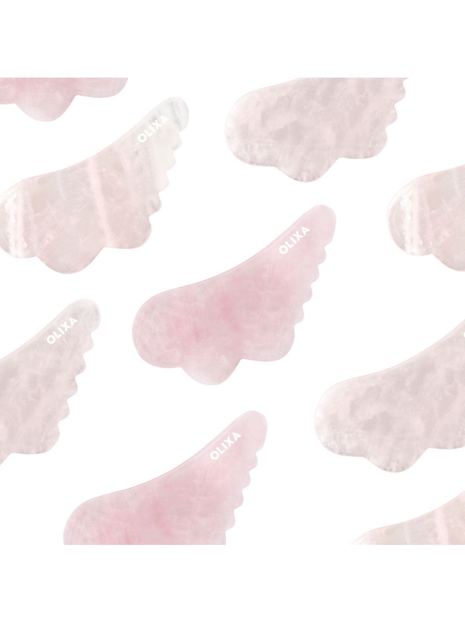 Olixa Rose Quartz Gua Sha Gesichtsmassage Werkzeug