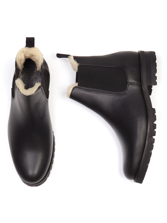 Luxe isolierte Chelsea-Stiefel mit tiefem Profil | Vegane Winterstiefel