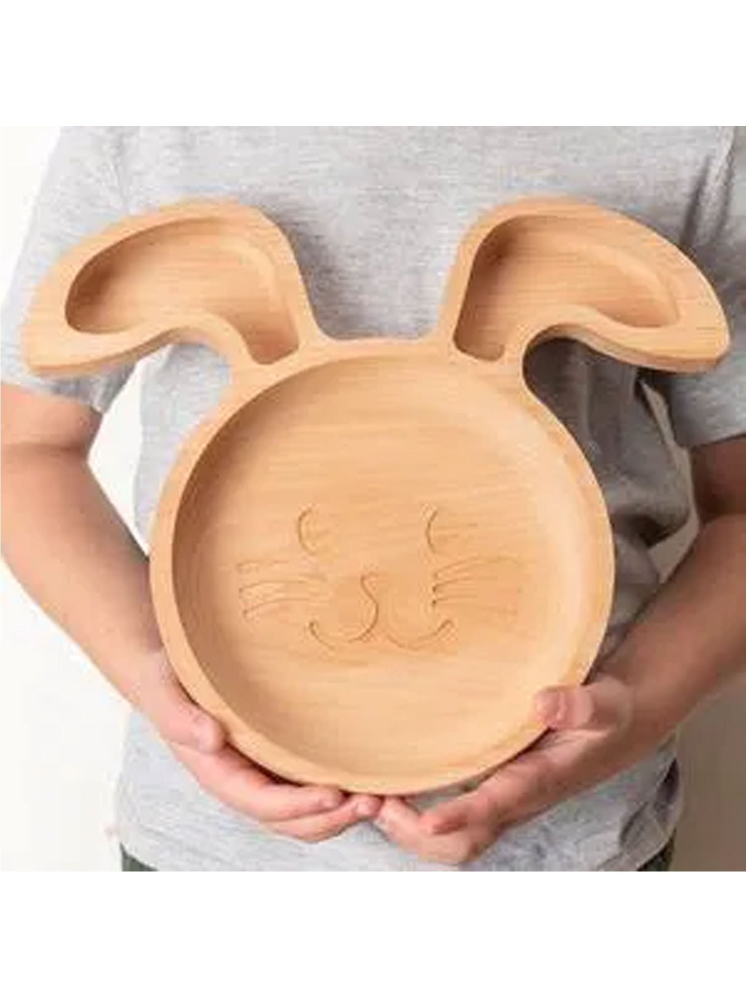 The Wood Life Project Umweltfreundlicher Holz Kaninchen Teller Kinder Teller