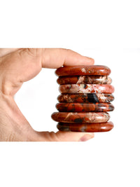 Open Heart Apothecary Brecciated Jaspis Palm Stones Natürliche Rote Kristalle