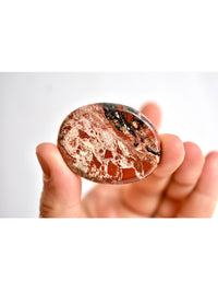 Open Heart Apothecary Brecciated Jaspis Palm Stones Natürliche Rote Kristalle