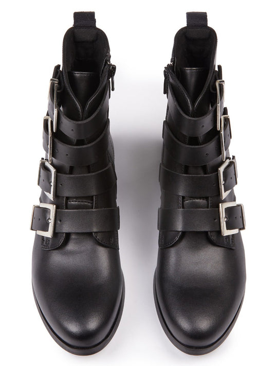 4-Riemen-Biker-Stiefel | Vegane Stiefel