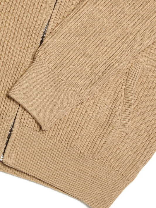 Strickjacke mit durchgehendem Reißverschluss | Vegane Strickwaren