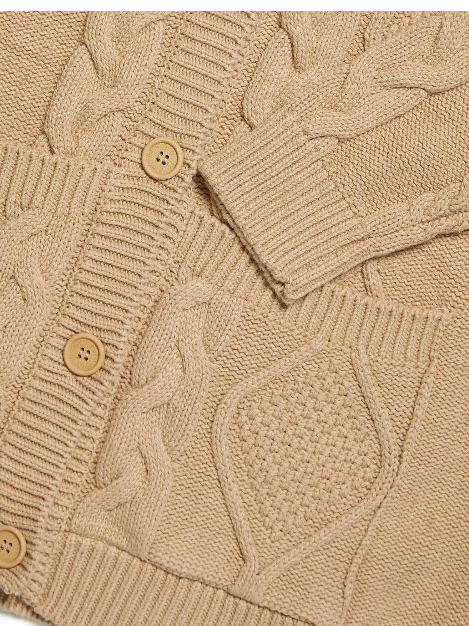 Strickjacke mit Kapuze und Knopfleiste