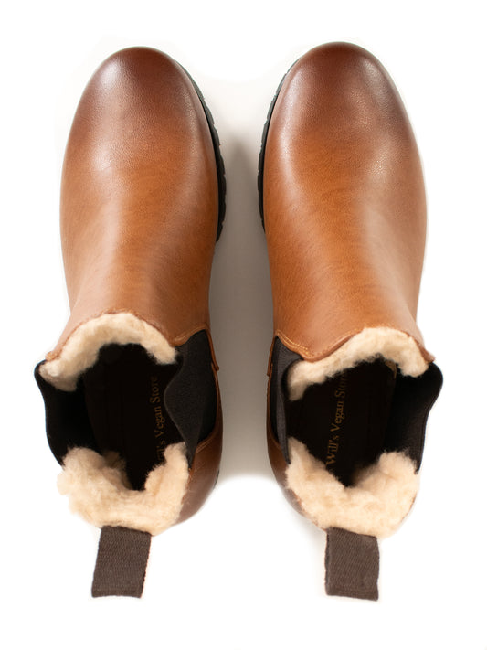 Luxe isolierte Chelsea-Stiefel mit tiefem Profil | Vegane Winterstiefel