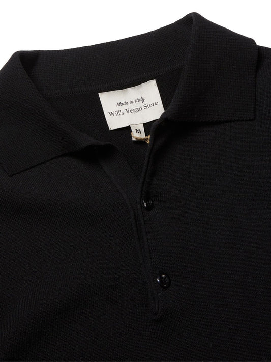 Recyceltes langärmeliges Polo | Vegane Strickwaren