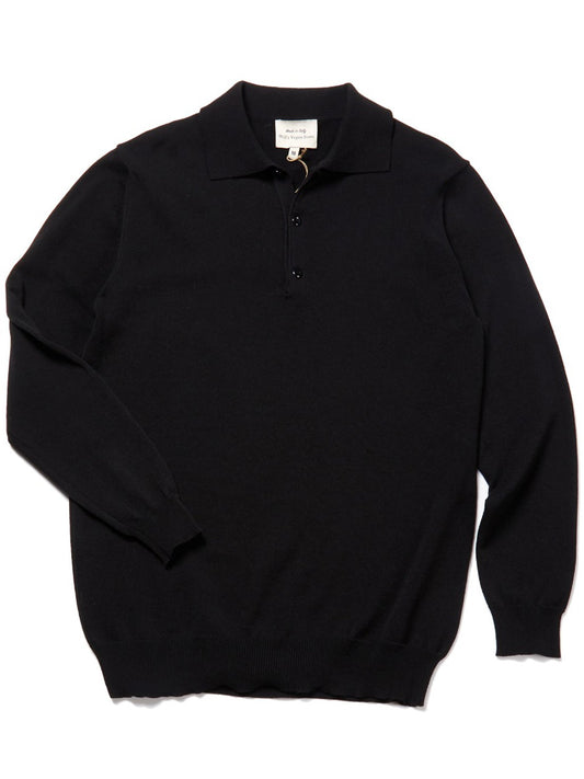 Recyceltes langärmeliges Polo | Vegane Strickwaren