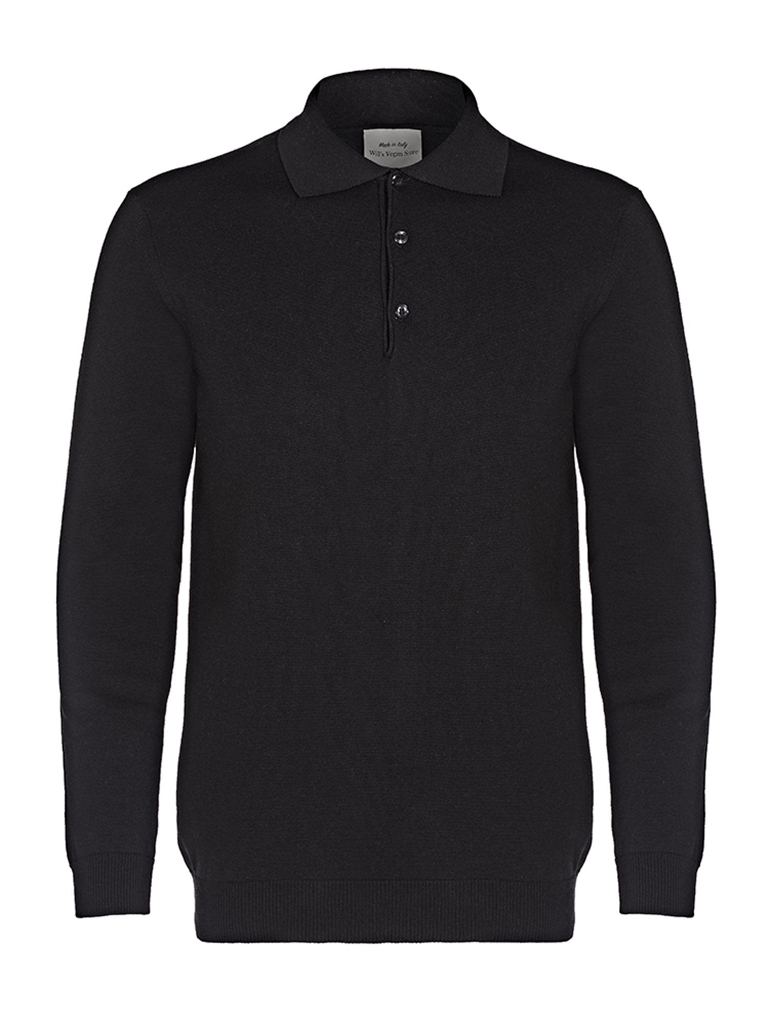 Recyceltes langärmeliges Polo | Will's Vegan Shop