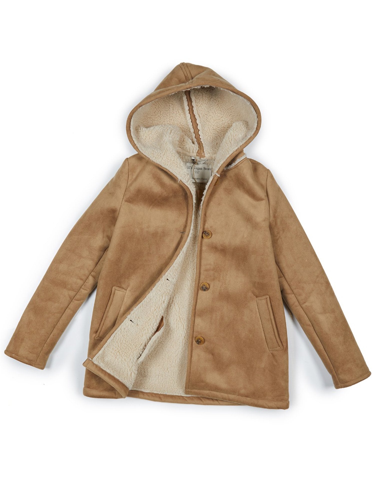 Recycelter Veganer Shearling-Mantel | Will's Vegan Shop