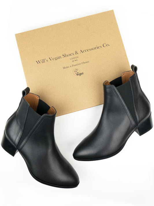 Spitz zulaufende Chelsea-Stiefel | Vegane Stiefel