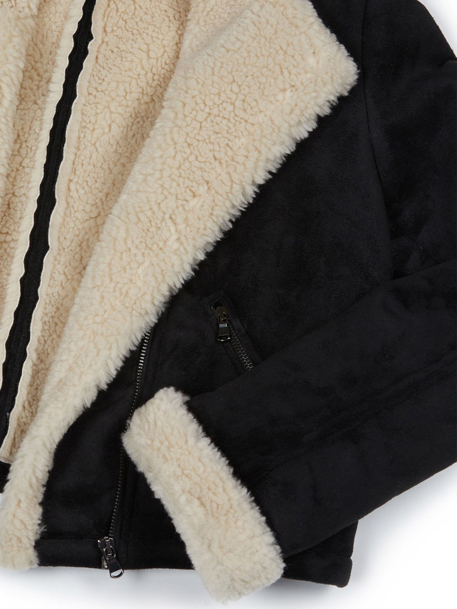 Recycelte Vegane Shearling Moto Jacke | Will's Vegan Shop