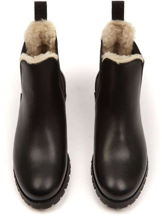 Luxe isolierte Chelsea-Stiefel mit tiefem Profil | Vegane Winterstiefel