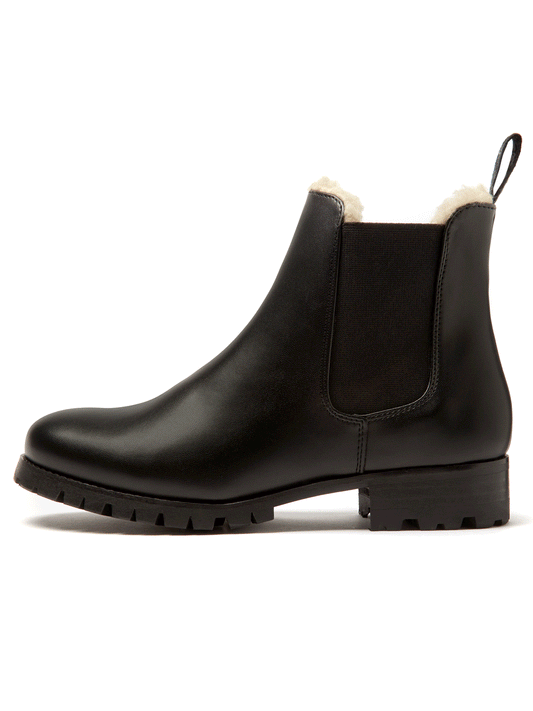 Luxe isolierte Chelsea-Stiefel mit tiefem Profil | Vegane Winterstiefel