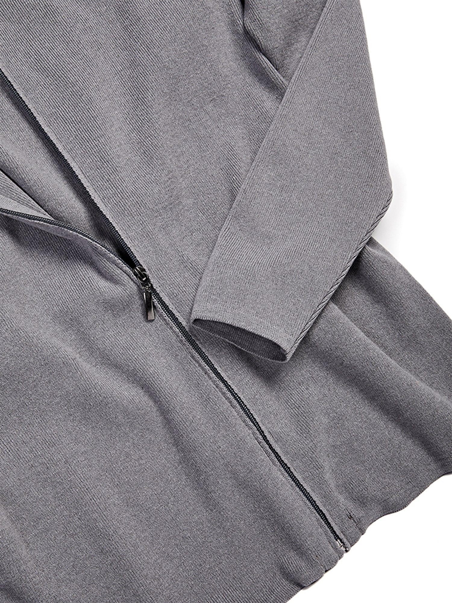 Recycelter Kapuzenstrickpullover mit Reißverschluss | Will's Vegan Shop