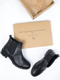 Chelsea-Stiefel mit tiefem Profil | Will's Vegan Shop
