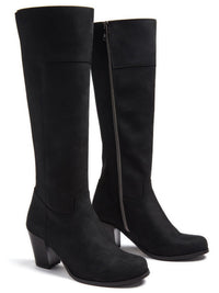 Kniehohe Stiefel mit Absatz | Will's Vegan Shop