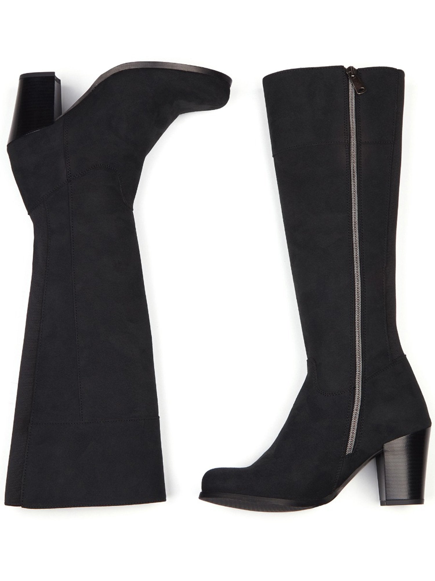 Kniehohe Stiefel mit Absatz | Will's Vegan Shop