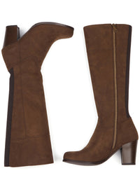 Kniehohe Stiefel mit Absatz | Will's Vegan Shop