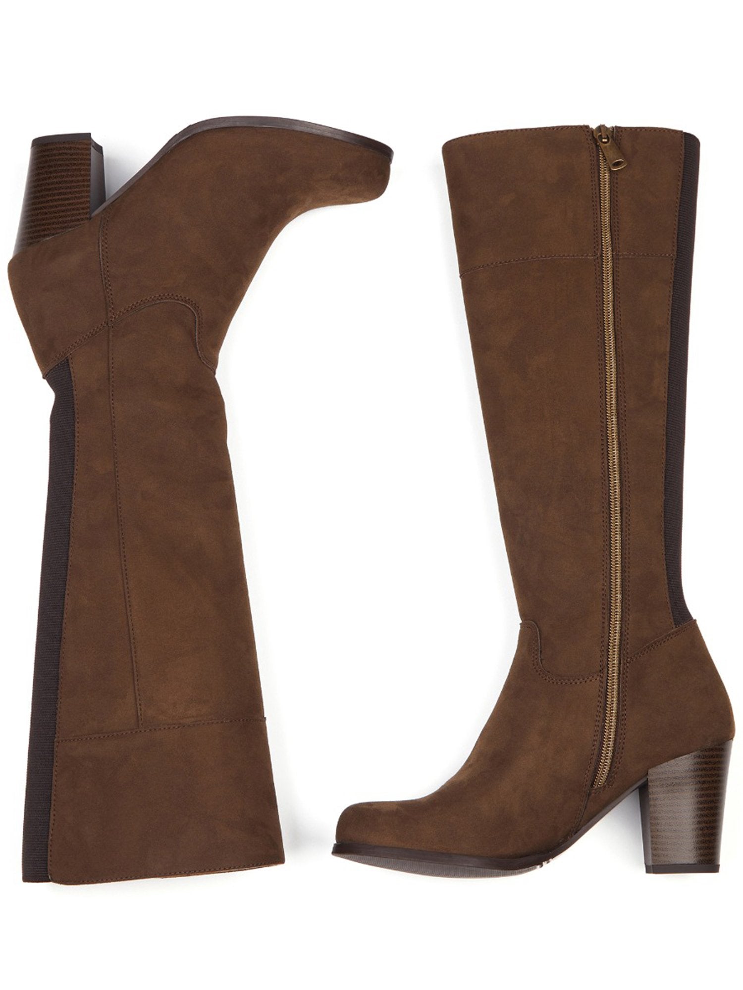 Kniehohe Stiefel mit Absatz | Will's Vegan Shop